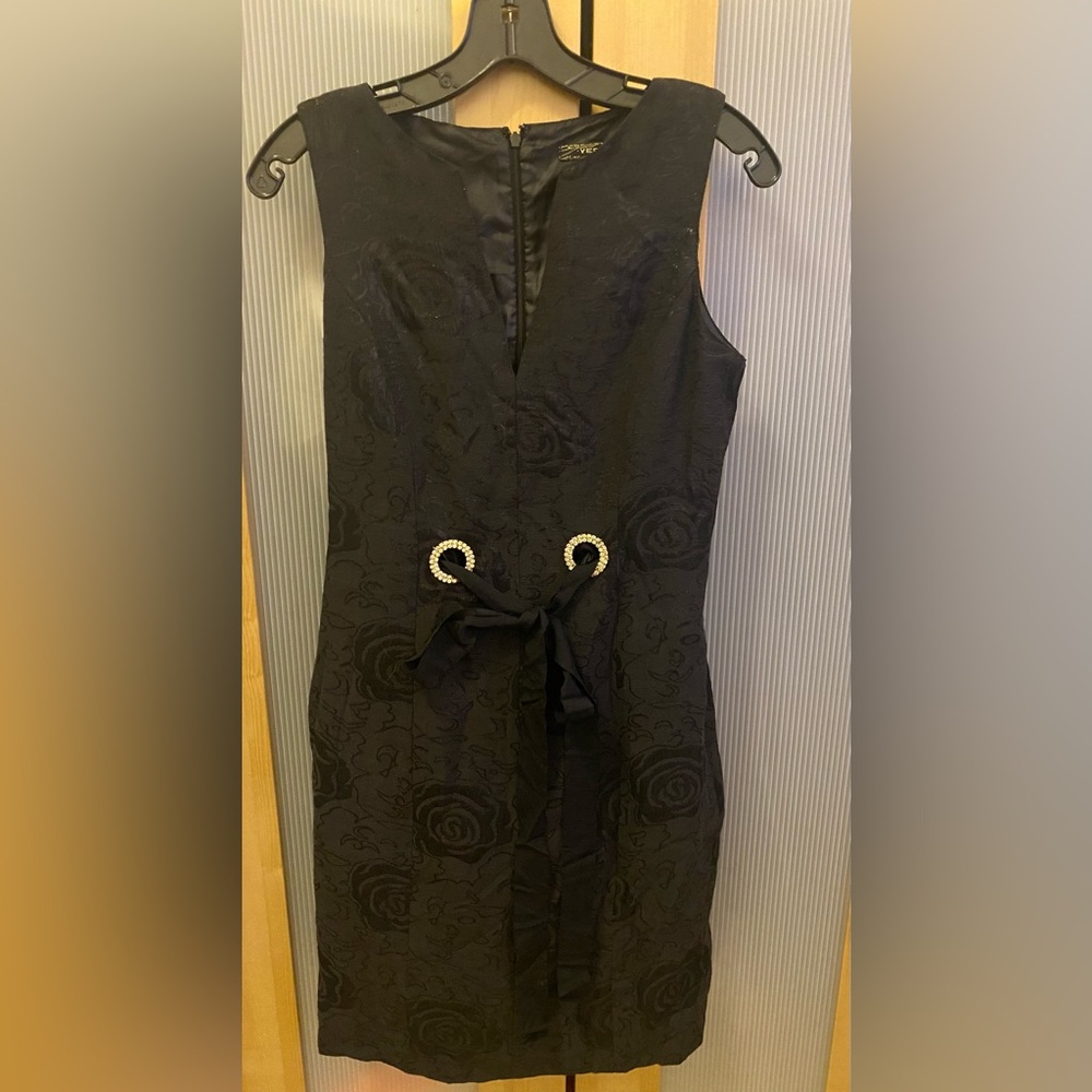 Vintage Bertigo black textured black mini dress Size XS
